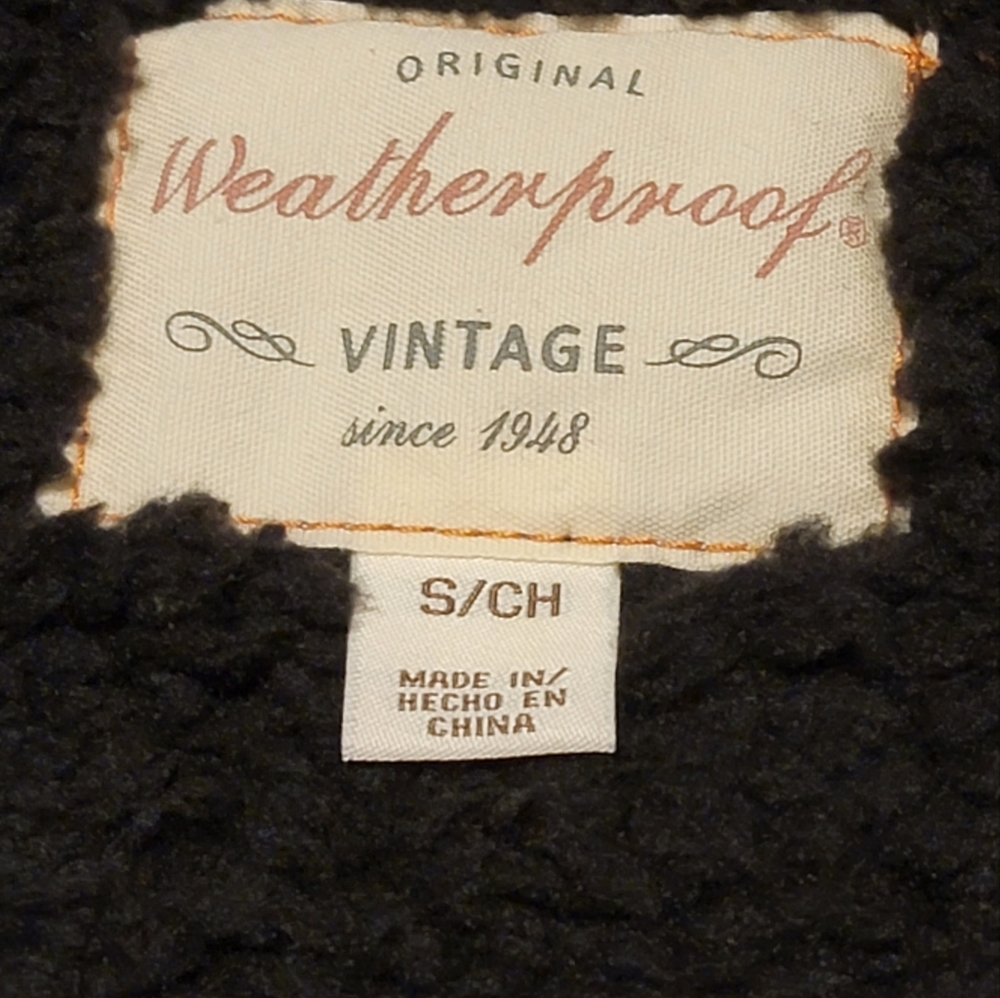 NEW Original Weatherproof Vintage Long Sleeve Full Zip Hoodie Jacket BLK Size S - Picture 6 of 6